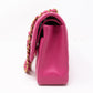 Classic Double Flap Medium Chevron Pink Gold