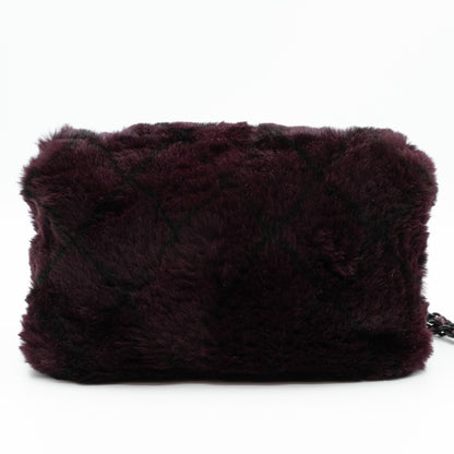 Flap Bag Dark Red Lapin Fur