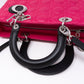 Lady Dior Large Pink Tricolor Leather