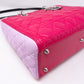 Lady Dior Large Pink Tricolor Leather