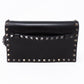 Rockstud Bracelet Flap Clutch Black