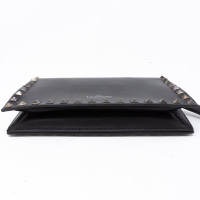 Rockstud Bracelet Flap Clutch Black
