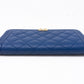 Boy Chanel Zip Around Wallet Blue Caviar