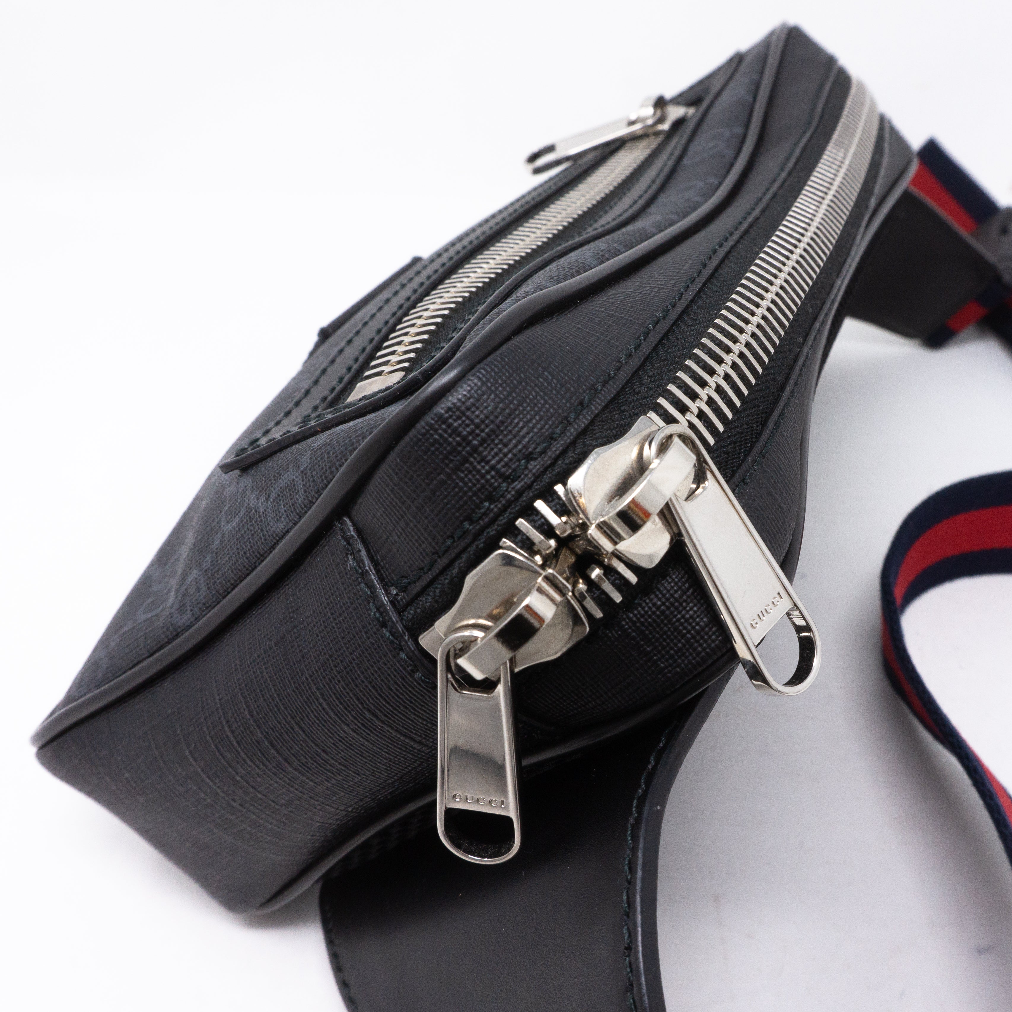 GG Supreme Black Belt Bag