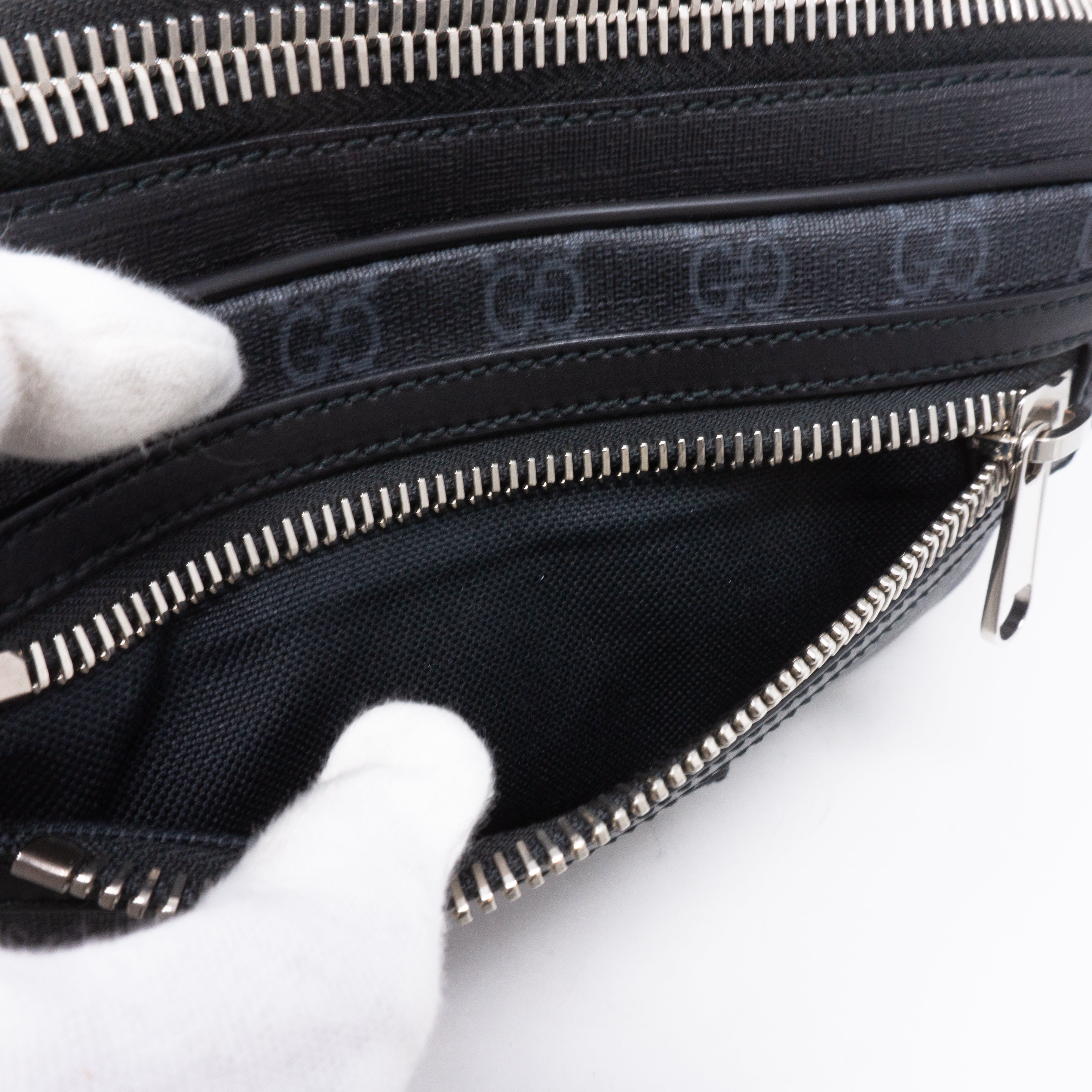 GG Supreme Black Belt Bag