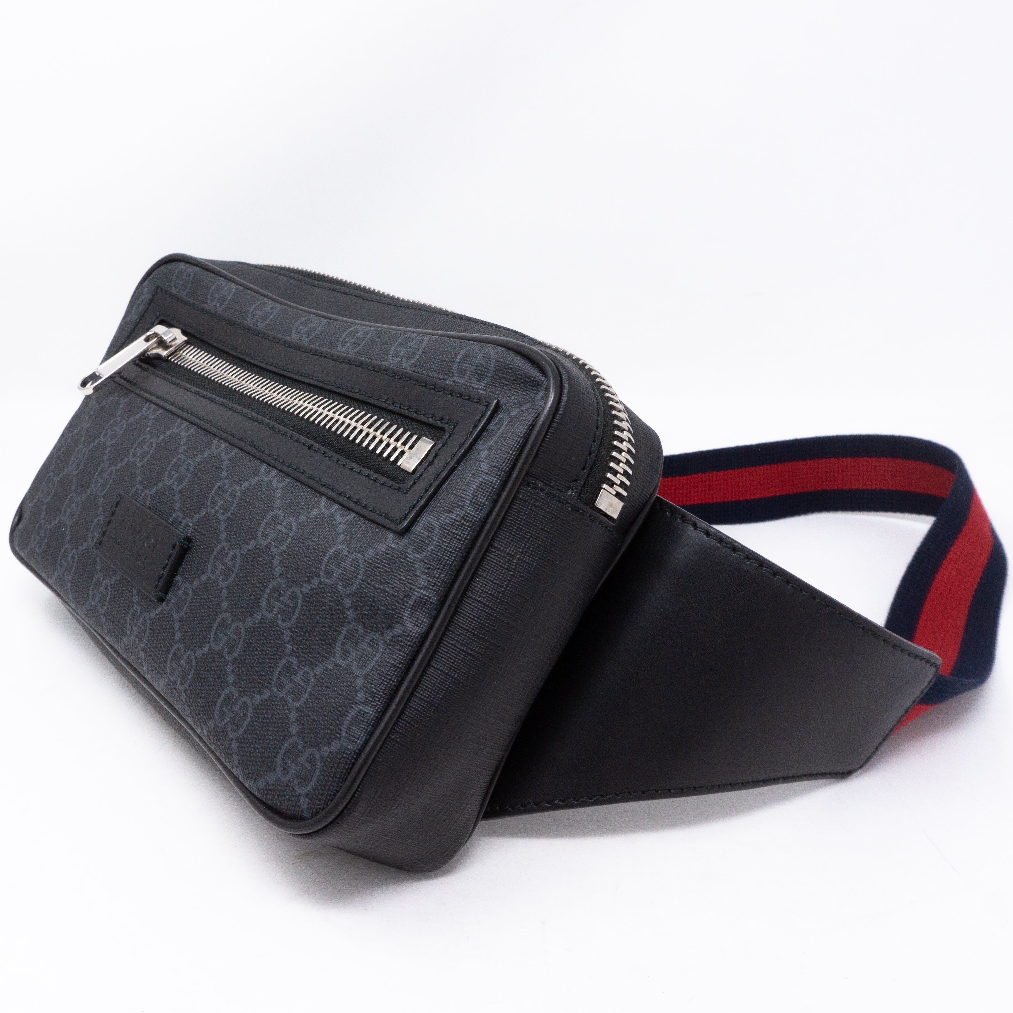 GG Supreme Black Belt Bag