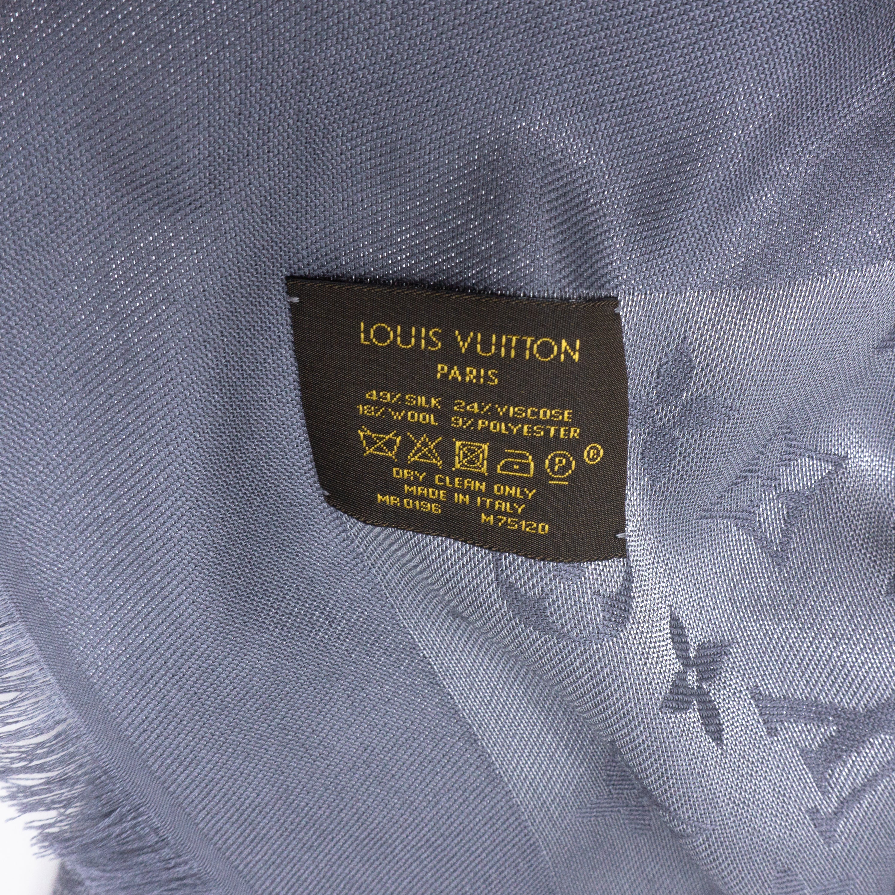 Monogram Shine Shawl Anthracite