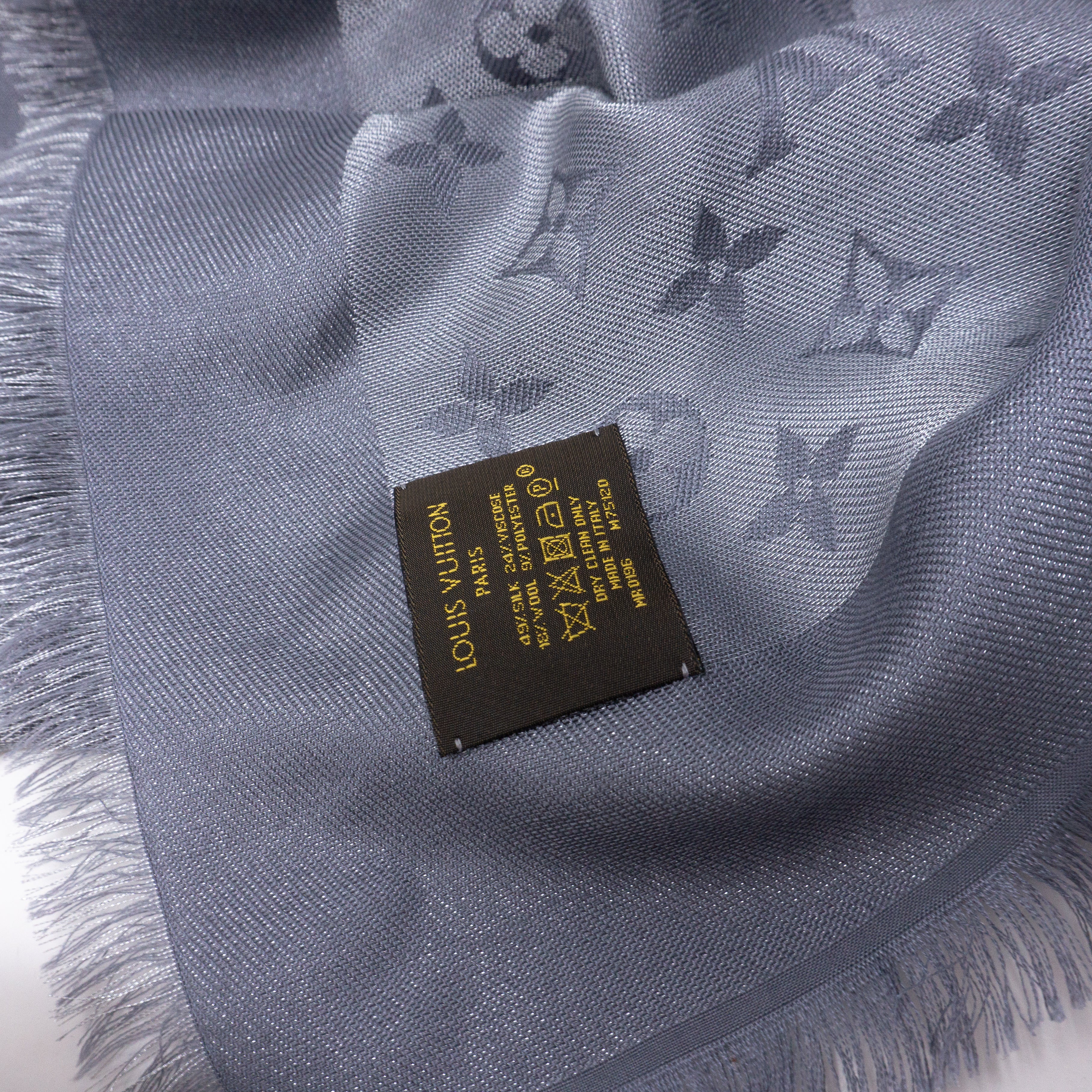 Monogram Shine Shawl Anthracite