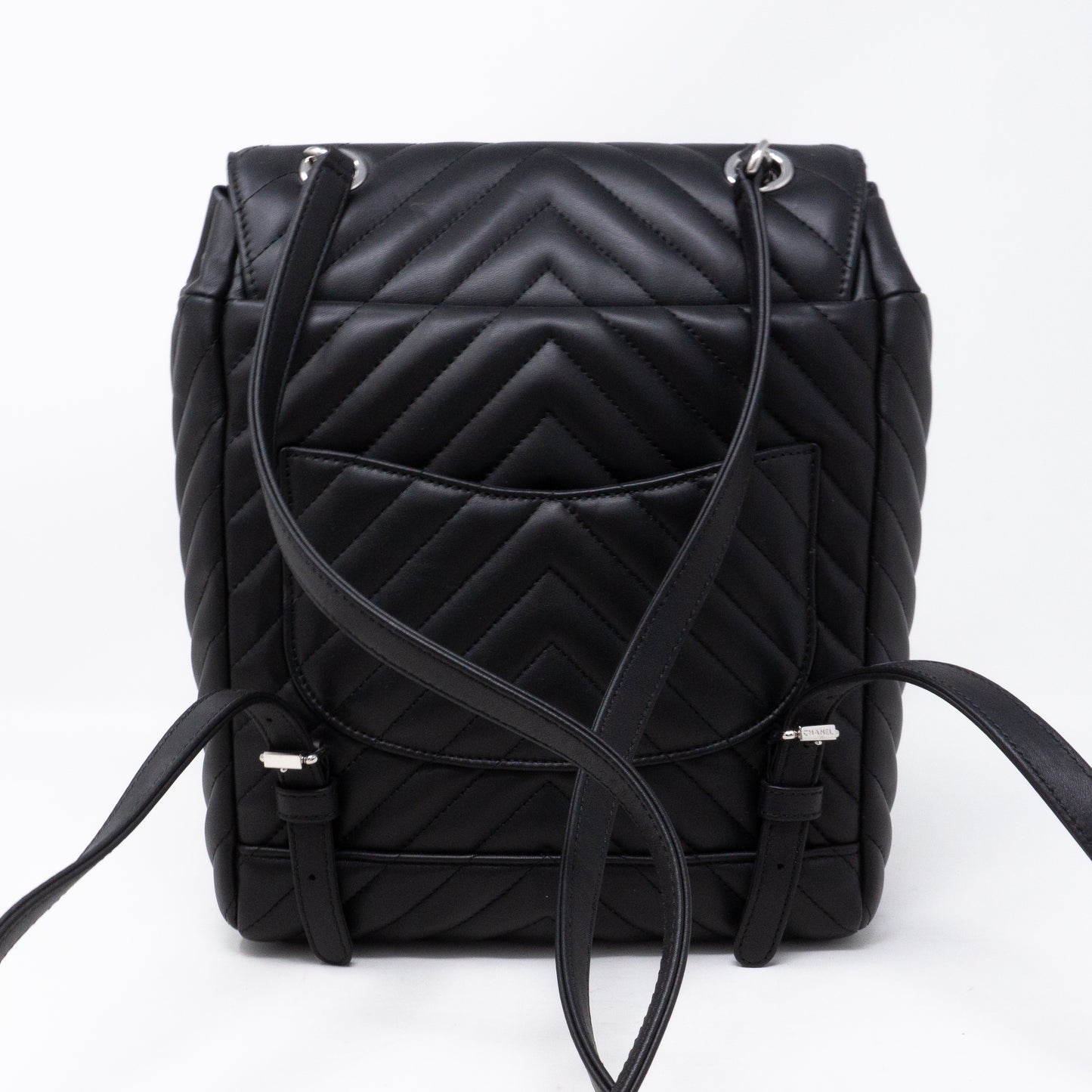 Urban Spirit Backpack Black Chevron Quilted Leather