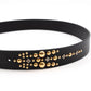 Initiales Studded Belt 85 cm Black Leather