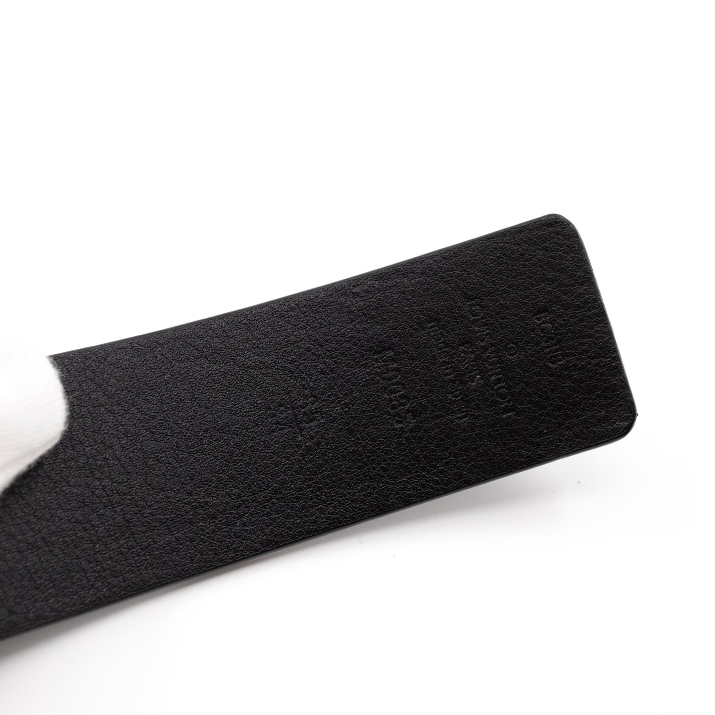 Initiales Studded Belt 85 cm Black Leather