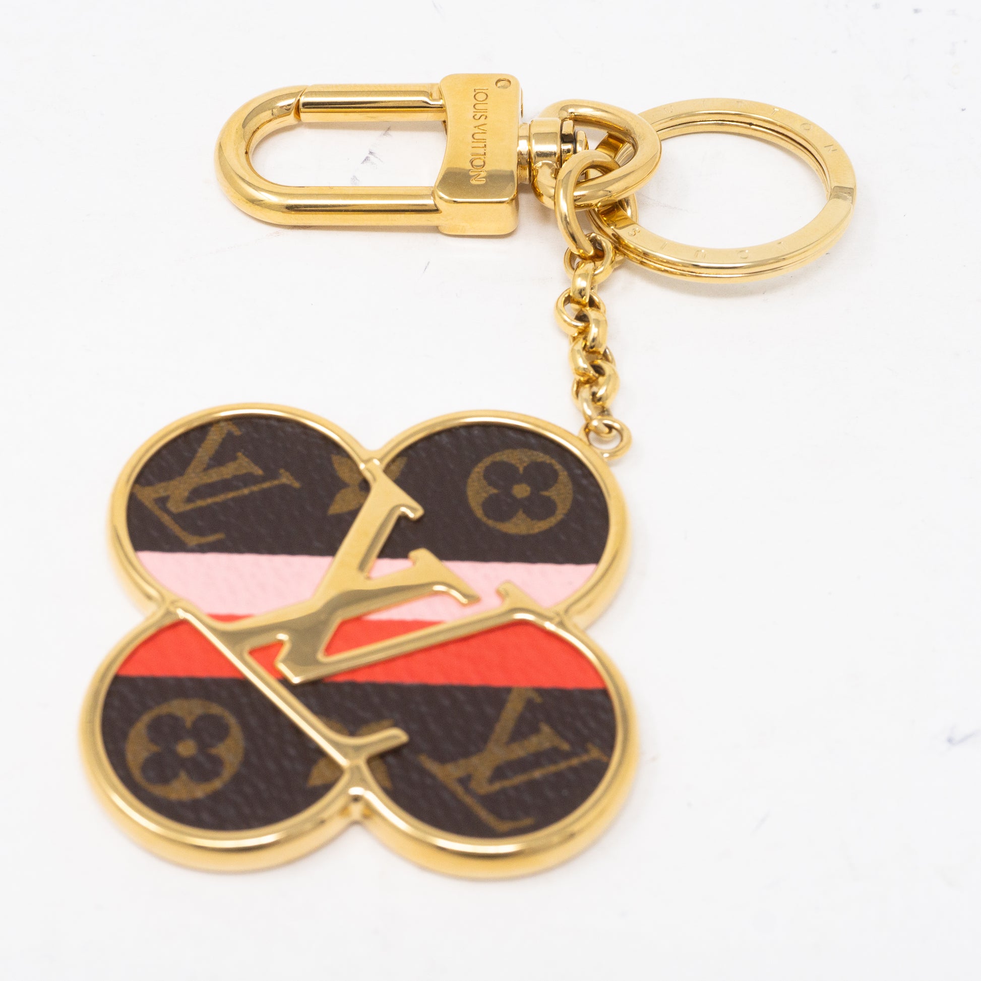 Louis Vuitton Pink/Red Resin Flower and V Key Holder and Bag Charm -  Yoogi's Closet