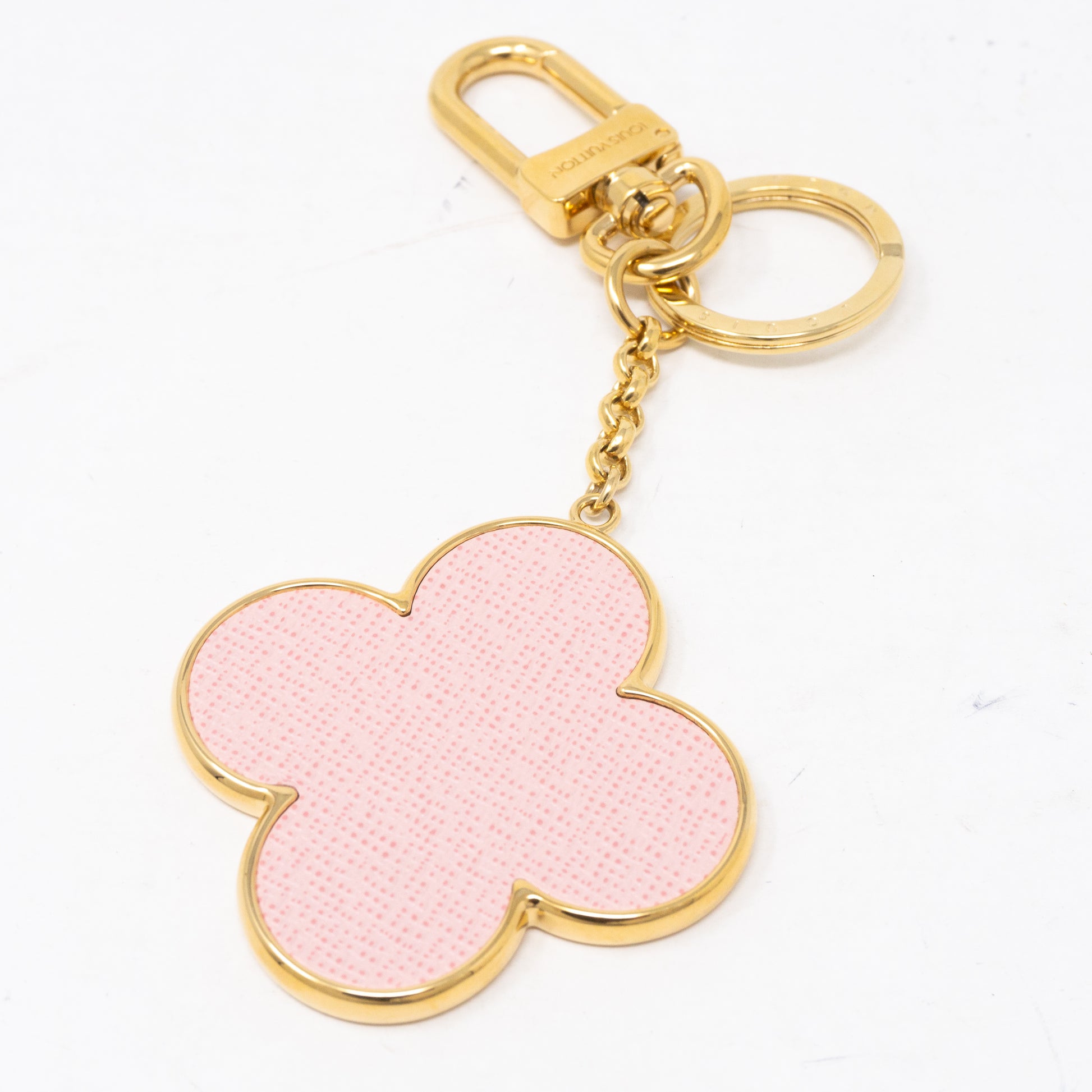Louis Vuitton Style Lock, Key and Flower Charms Keychain/Bag Charm
