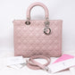 Lady Dior Large Light Pink Leather