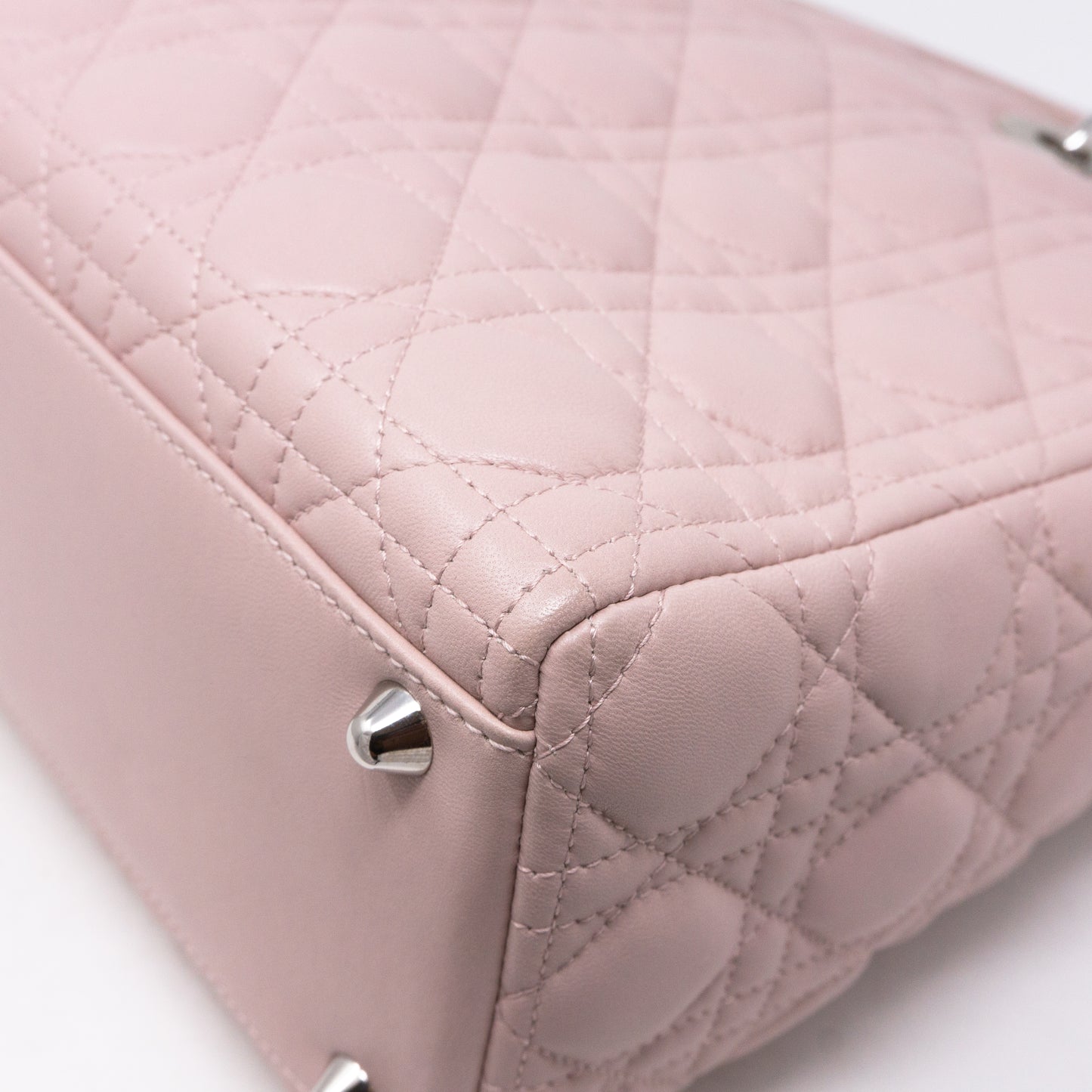 Lady Dior Large Light Pink Leather