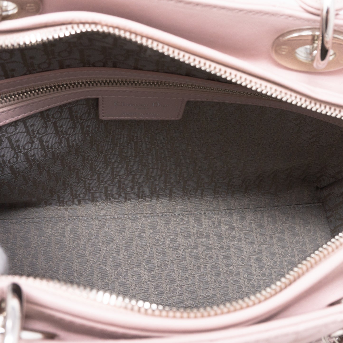 Lady Dior Large Light Pink Leather