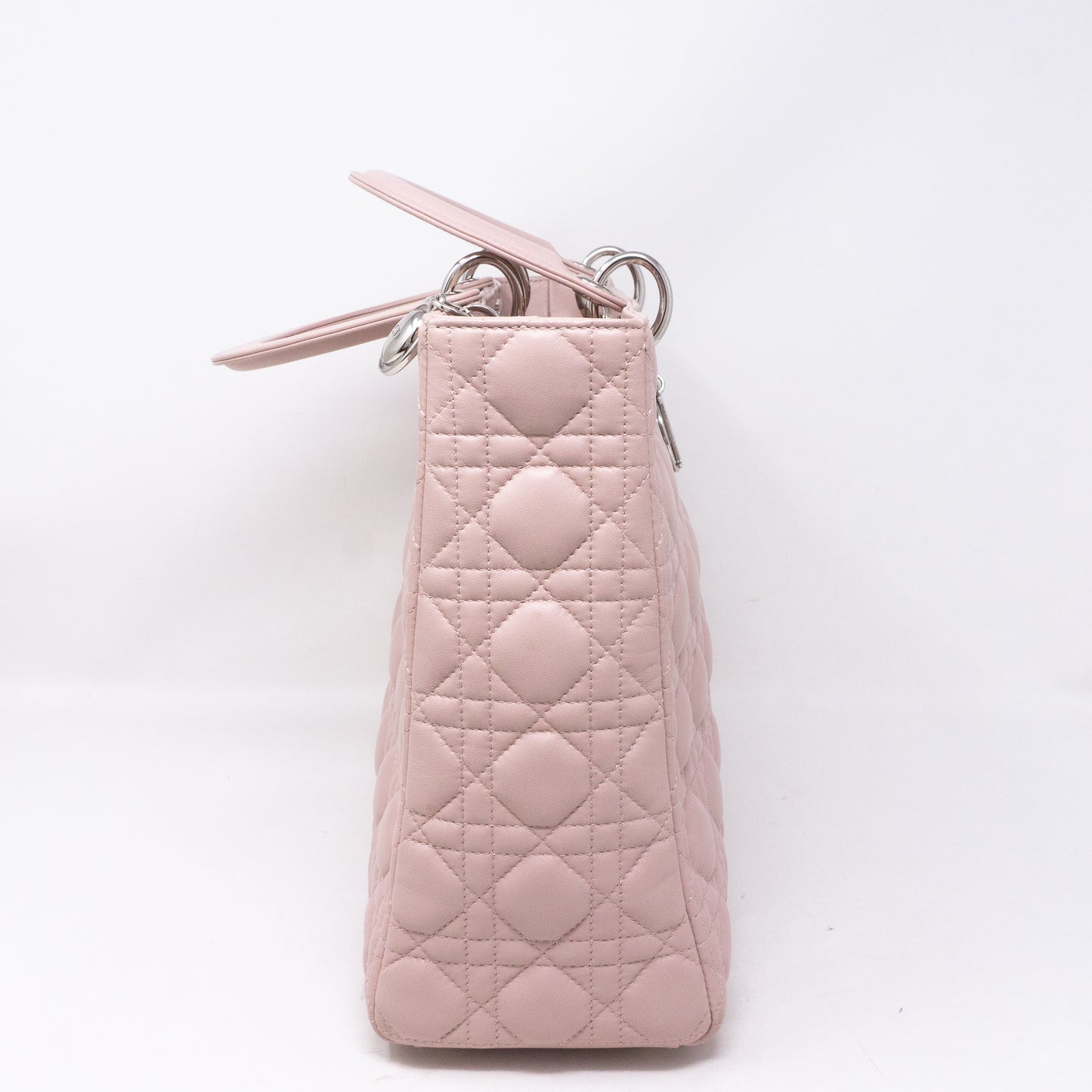 Lady Dior Large Light Pink Leather