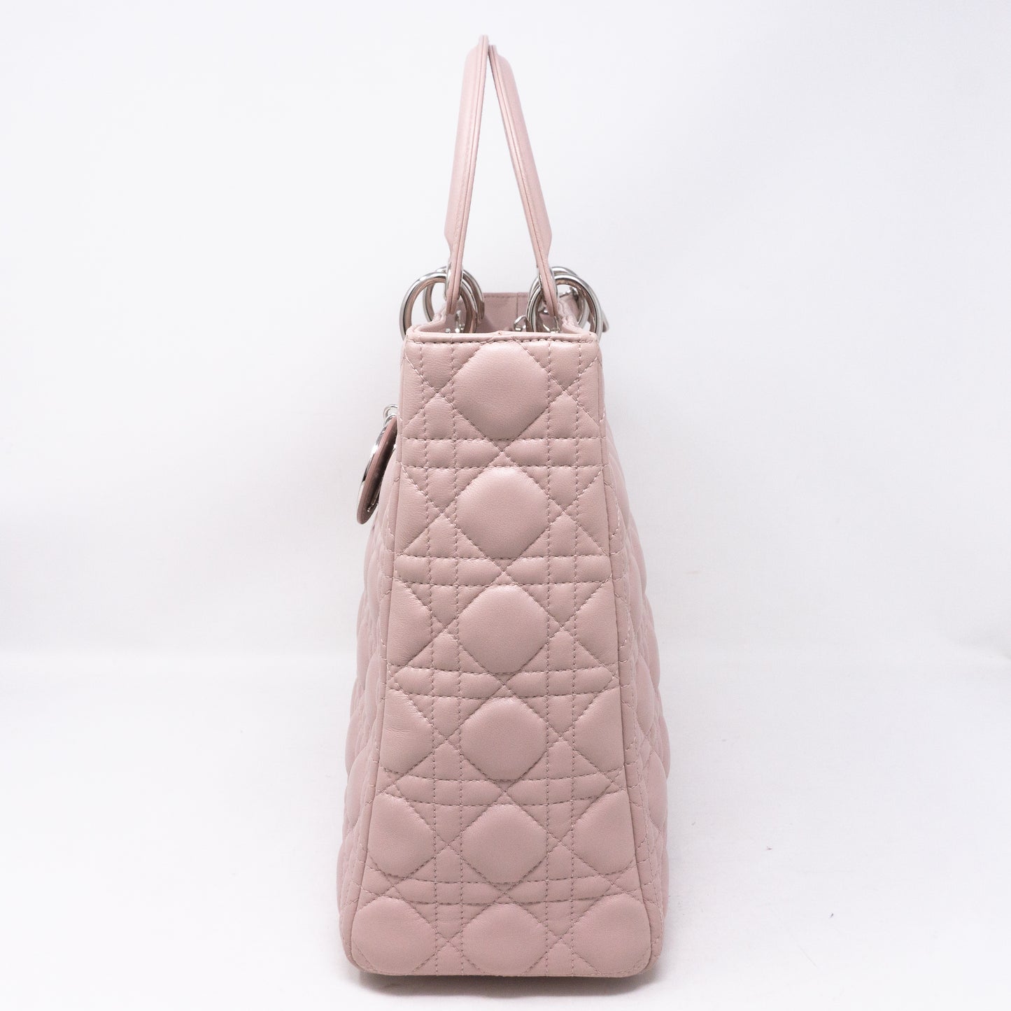 Lady Dior Large Light Pink Leather