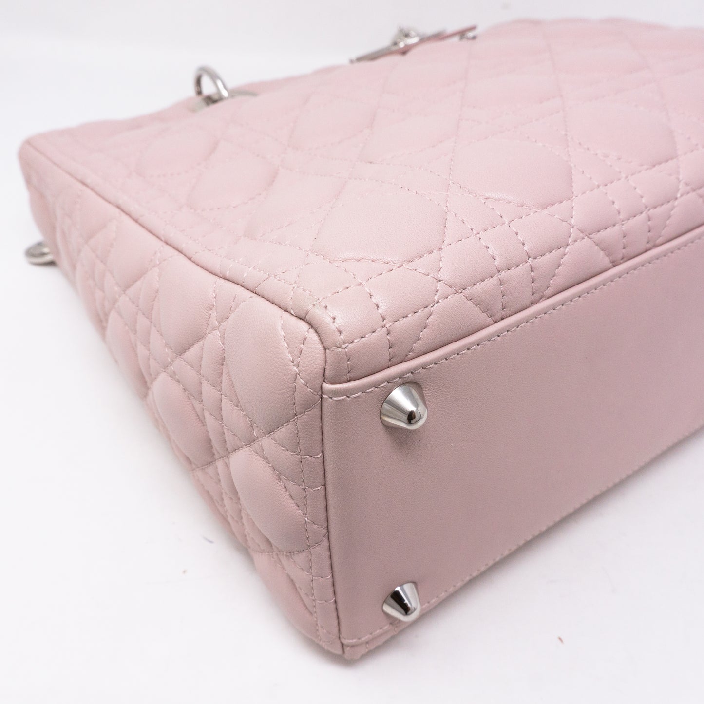 Lady Dior Large Light Pink Leather