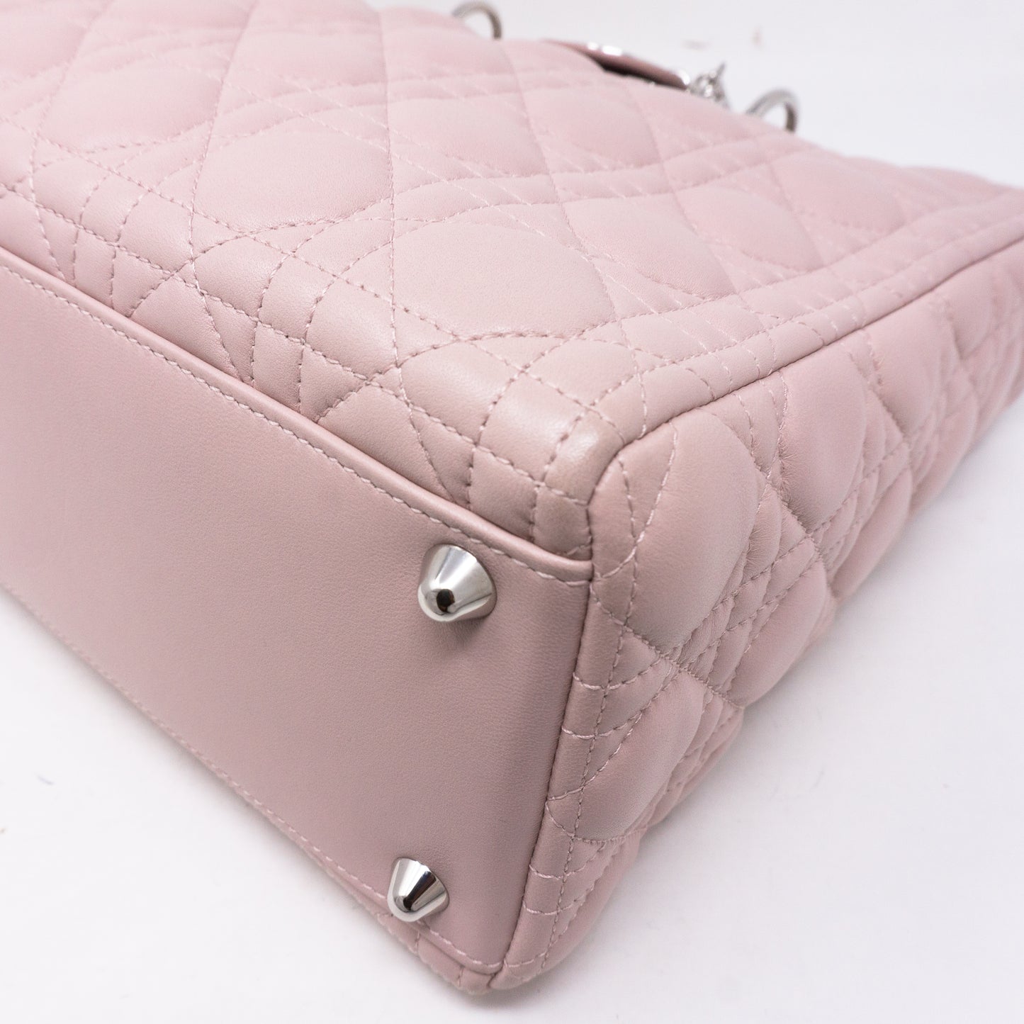 Lady Dior Large Light Pink Leather