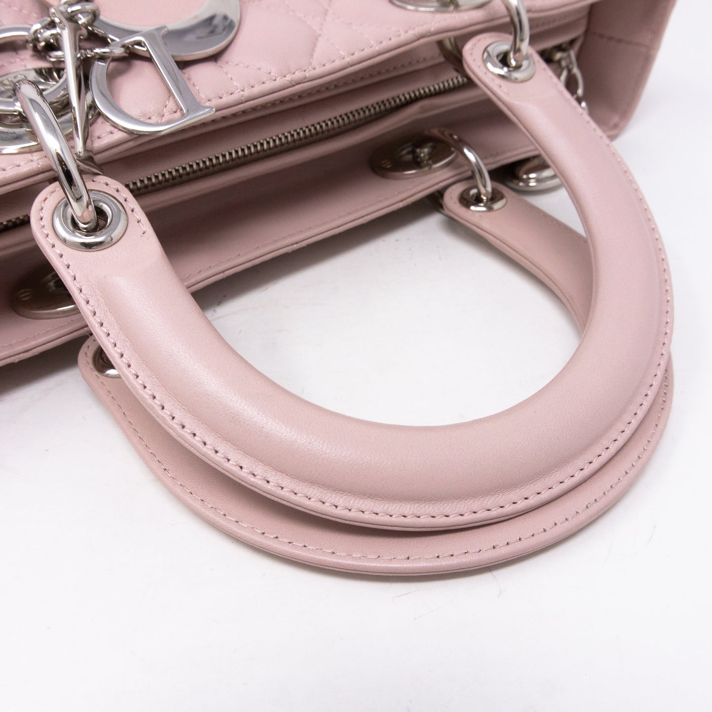 Lady Dior Large Light Pink Leather