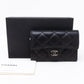 Classic Flap Card Case Black Lambskin