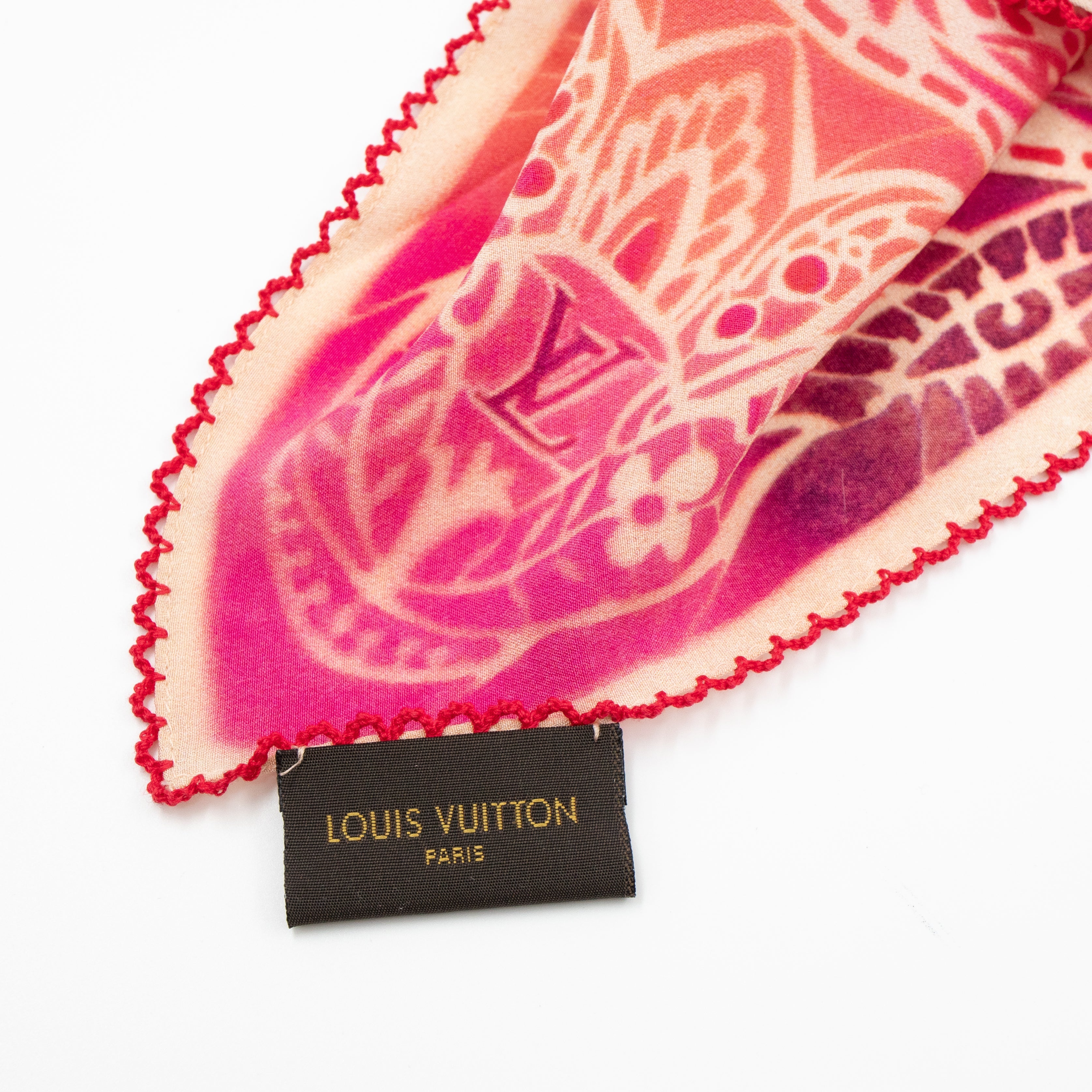Lucky Paisley Silk Square Red