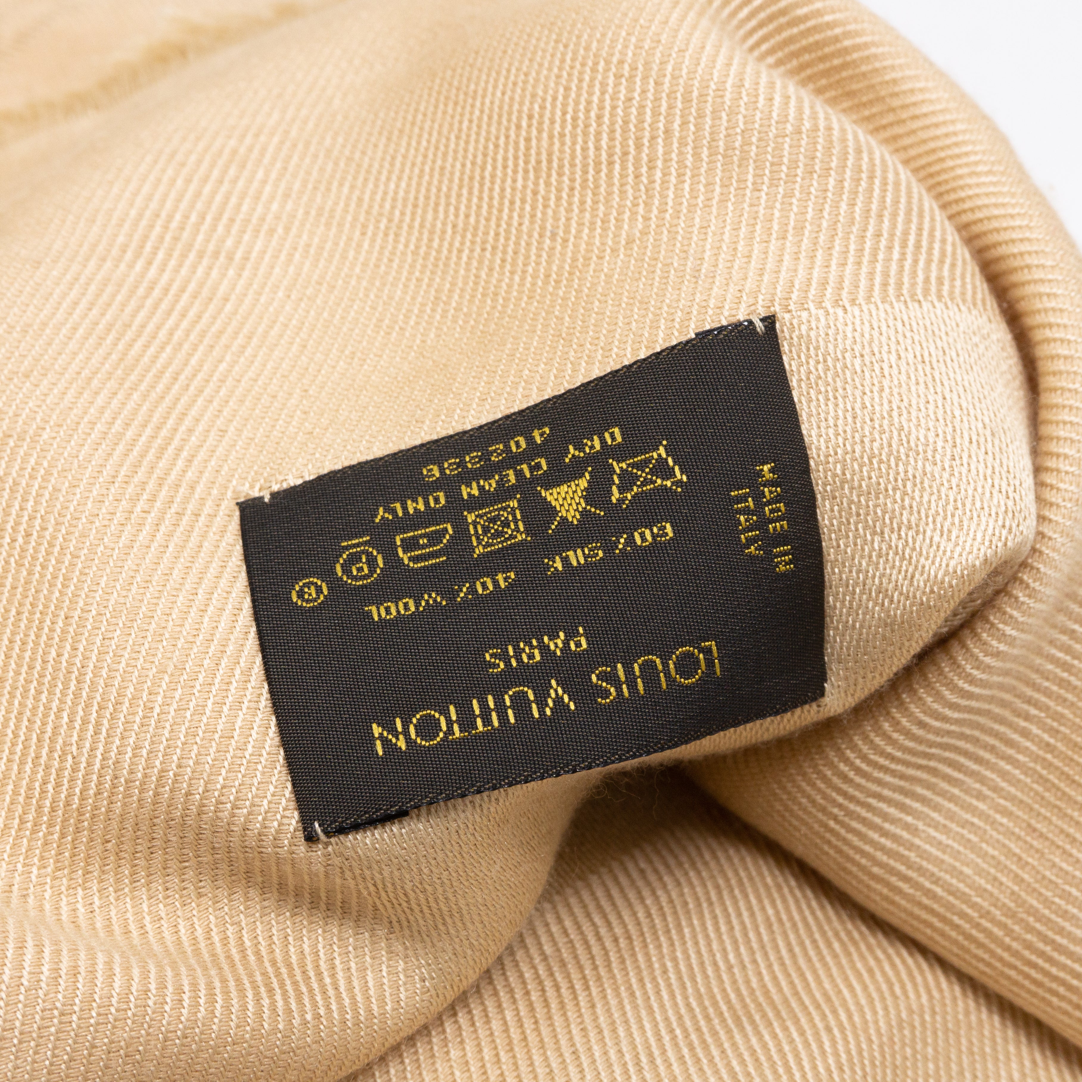 Monogram Denim Shawl Beige