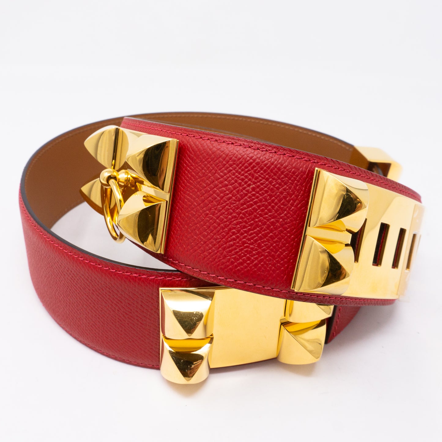 Collier de Chien Belt Red Leather