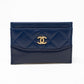 Card Holder Gabrielle Blue Leather