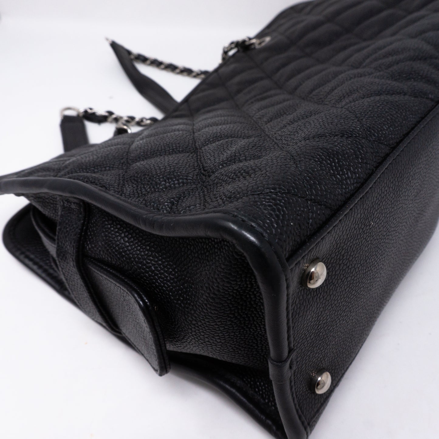 Quilted Shopping Tote Black Caviar