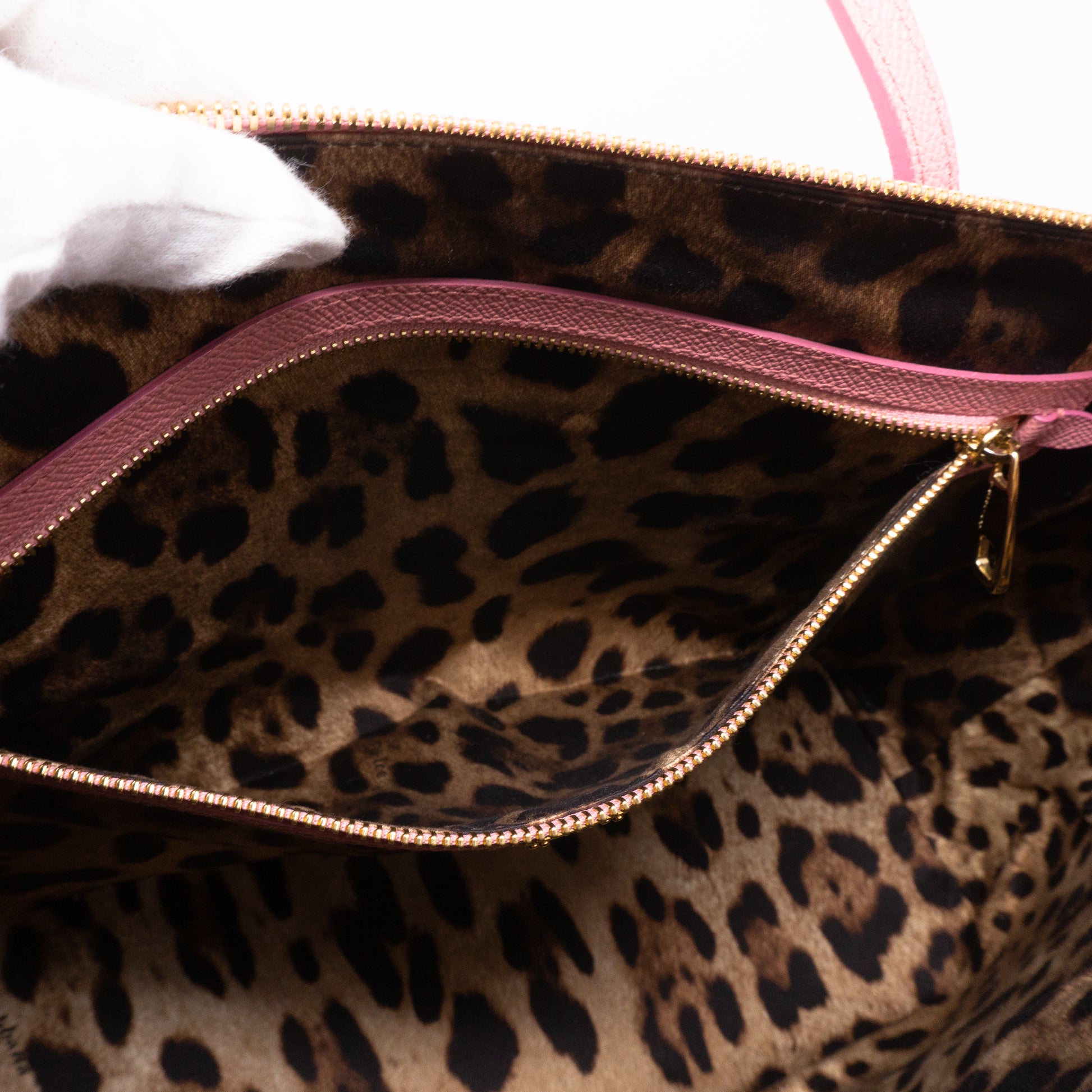 Brown Dolce&Gabbana Miss Escape Leopard Print Tote