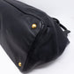Large Shopping Tote Black Leather