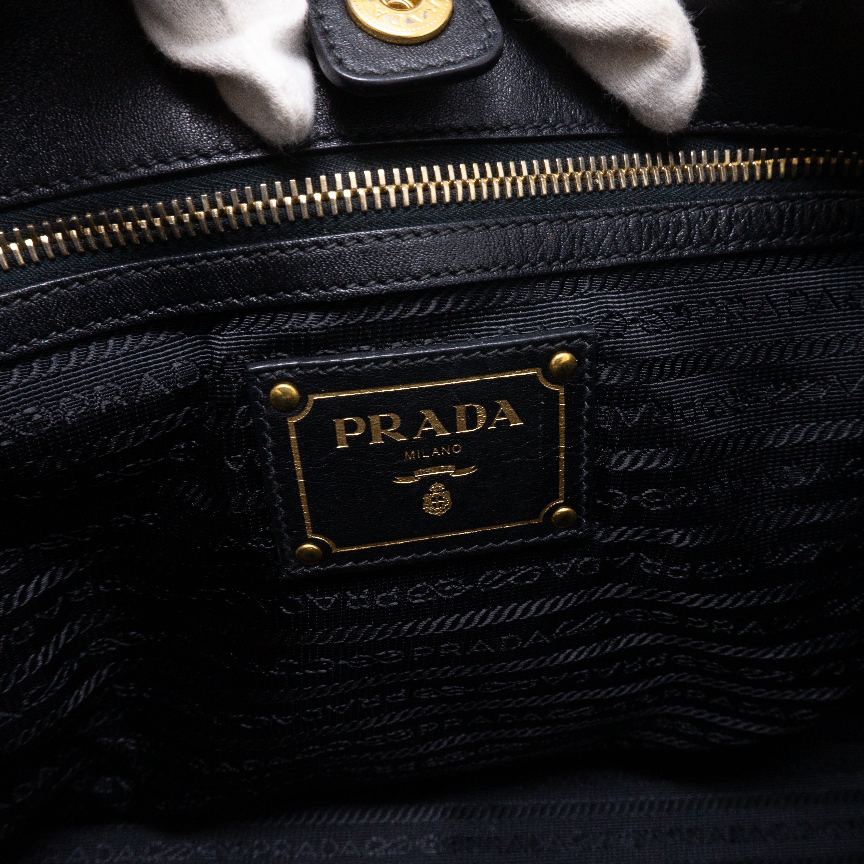 Large Shopping Tote Black Leather