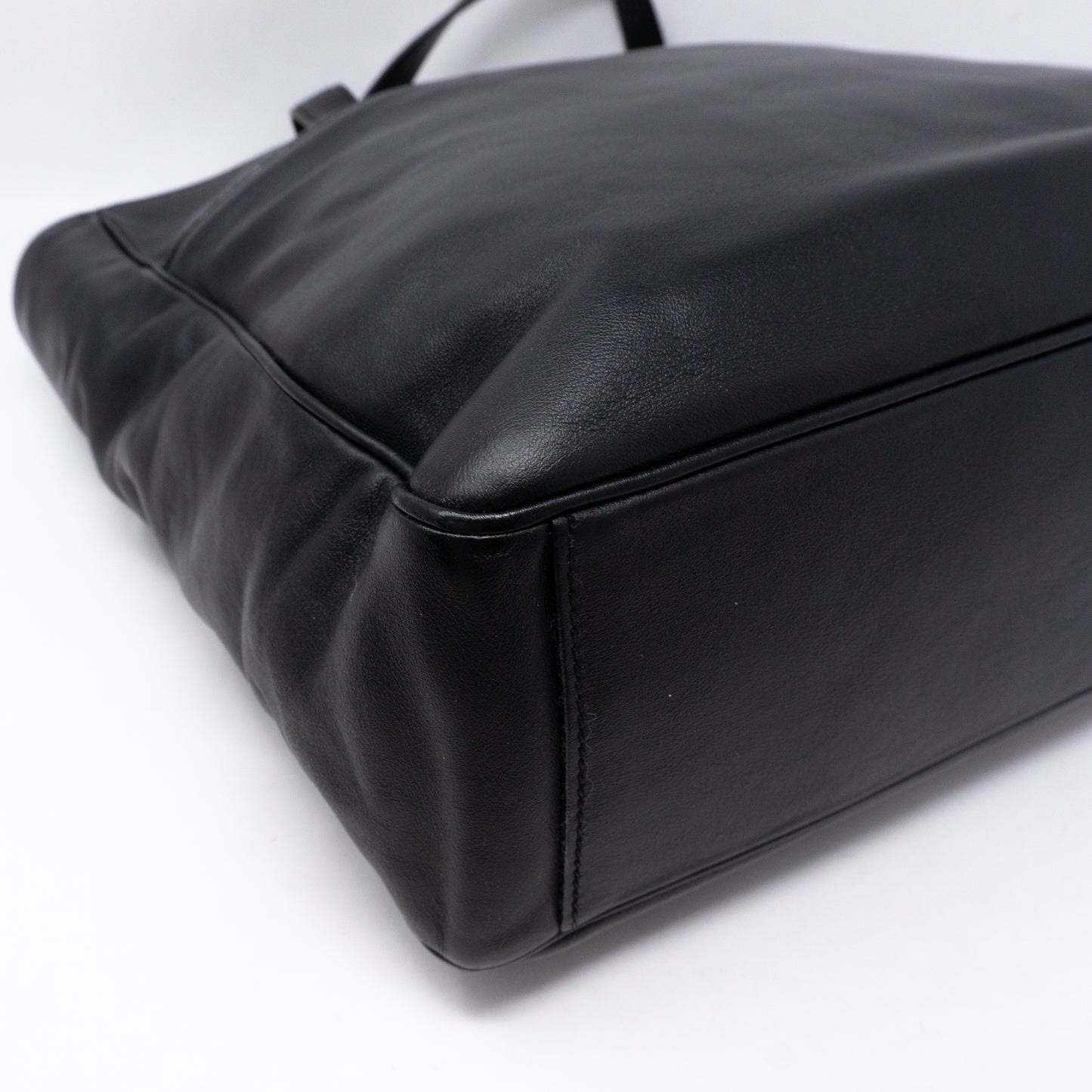 Crossbody Canvas Strap Bag Black Leather