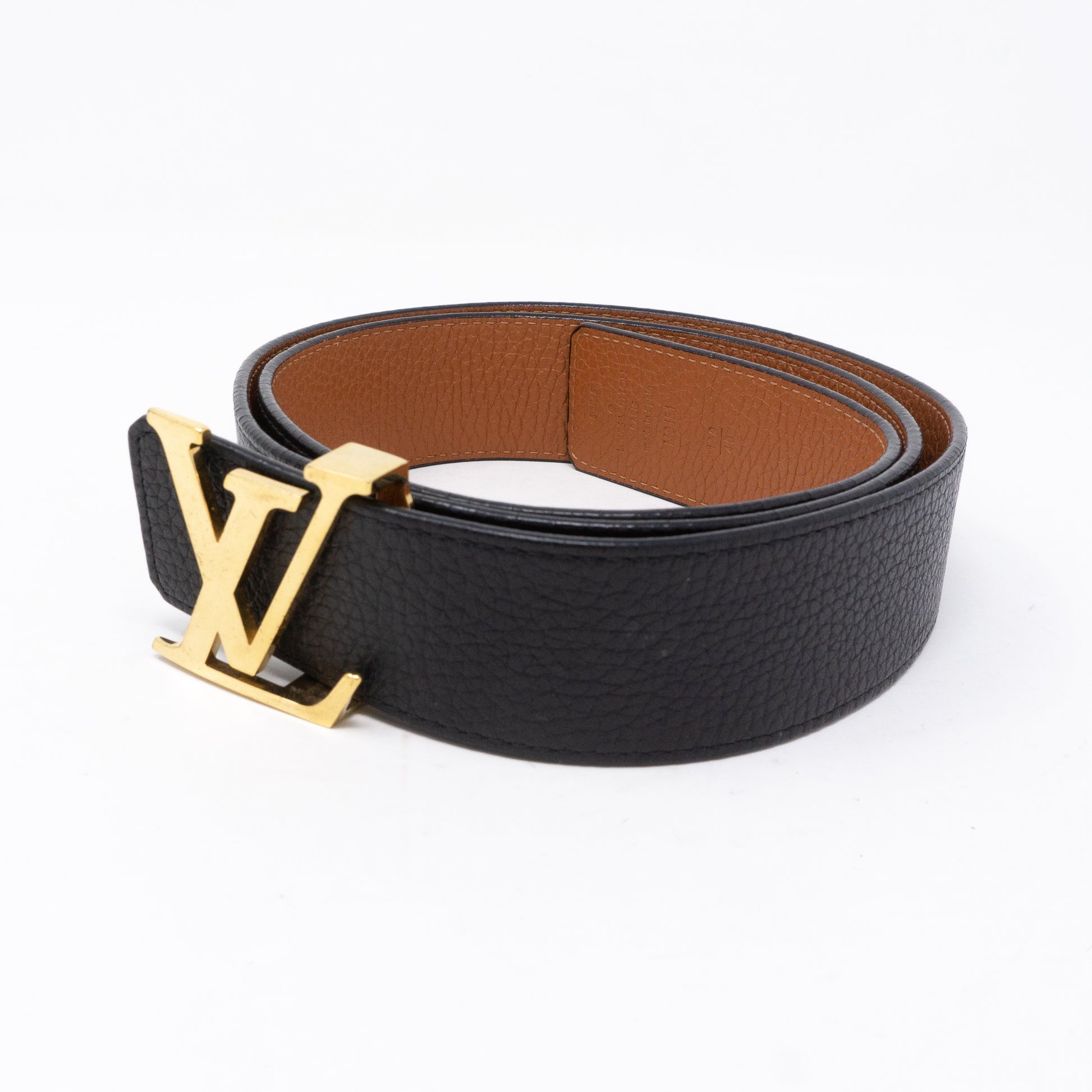 Initiales leather belt Louis Vuitton Black size 100 cm in Leather - 38126092