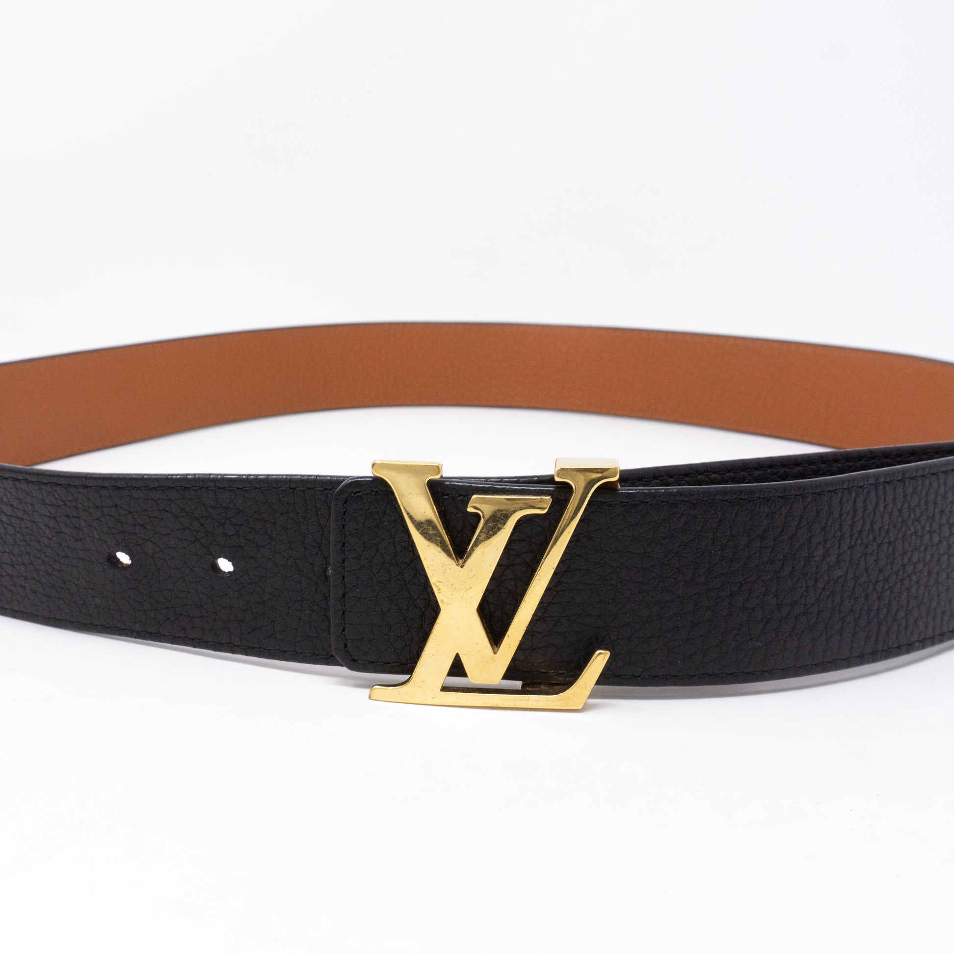 Louis Vuitton LV Initiales 30mm Reversible Belt Cognac Brown