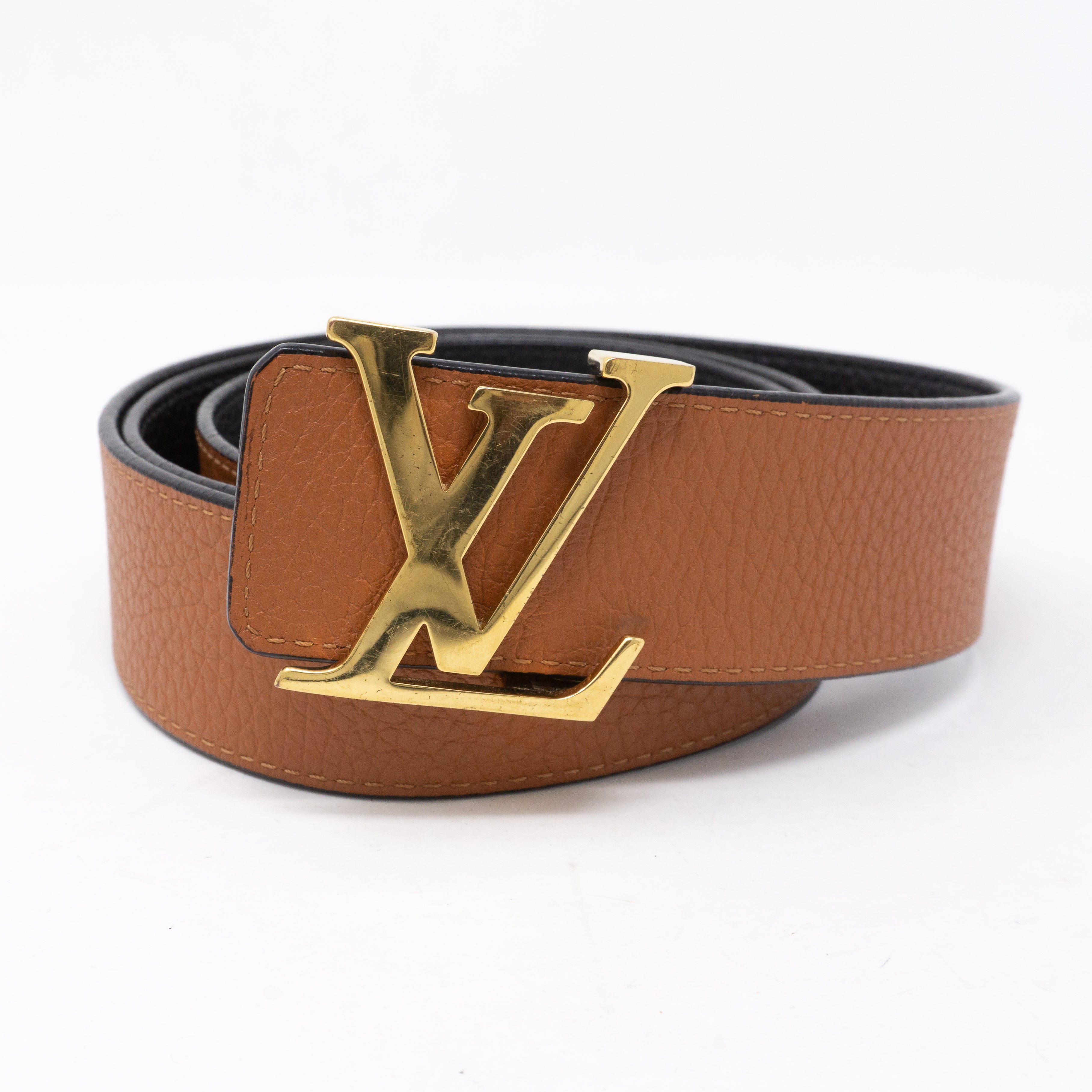 Initiales Belt Reversible 100 cm Cognac Black