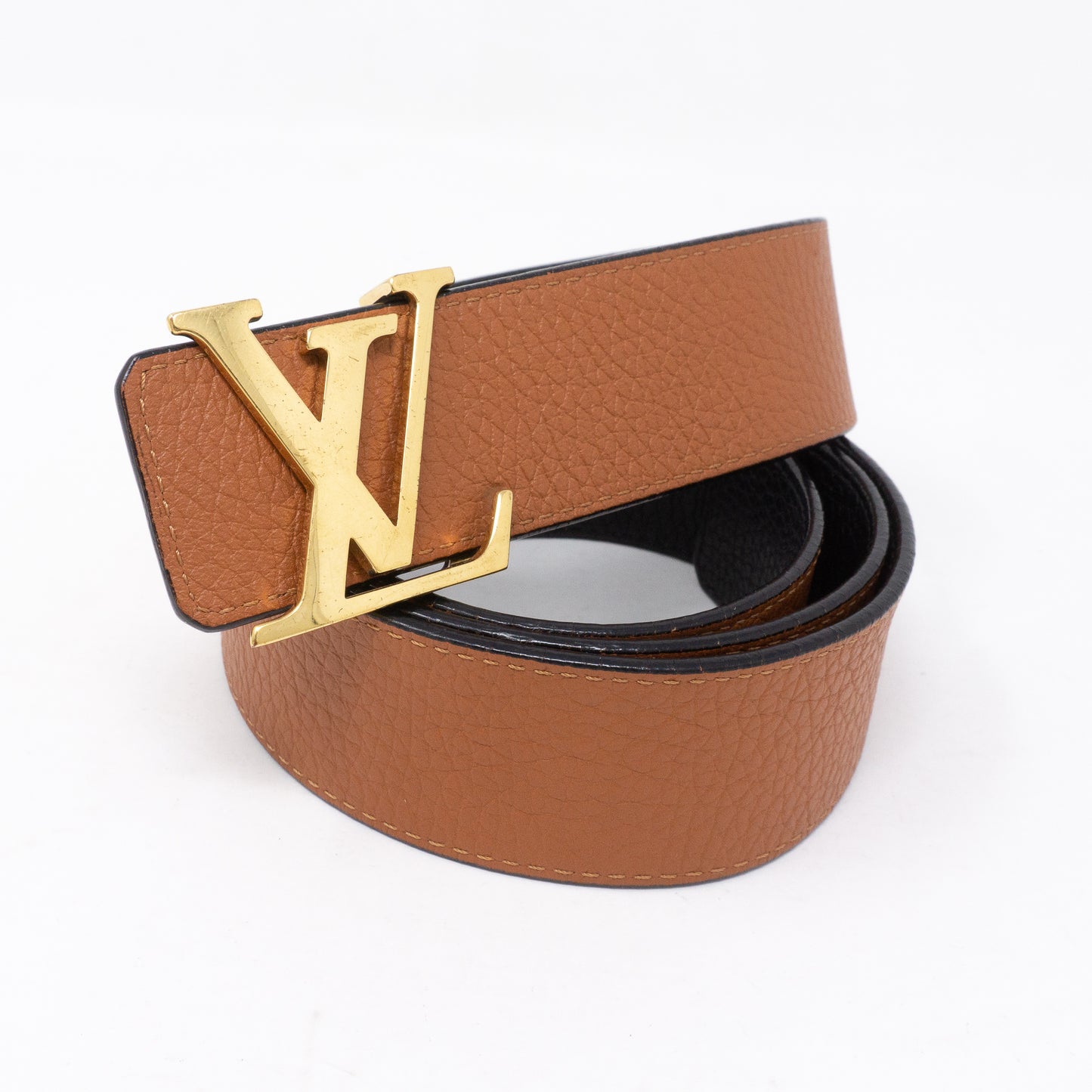 Louis Vuitton Dark Brown Studded Leather Clous Initiales Belt Size