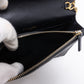 Envelope Wallet on Chain Small Black Leather
