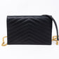 Envelope Wallet on Chain Small Black Leather