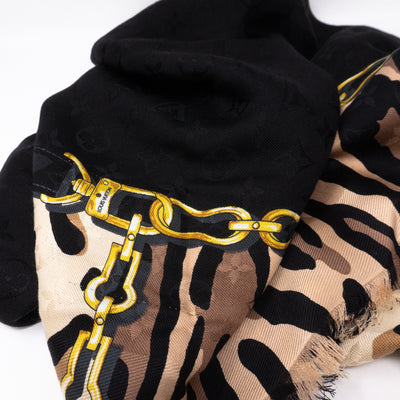 Monogram Shawl Leogram Black