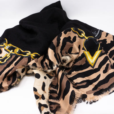Monogram Shawl Leogram Black