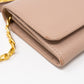 Wallet on Chain Beige Leather
