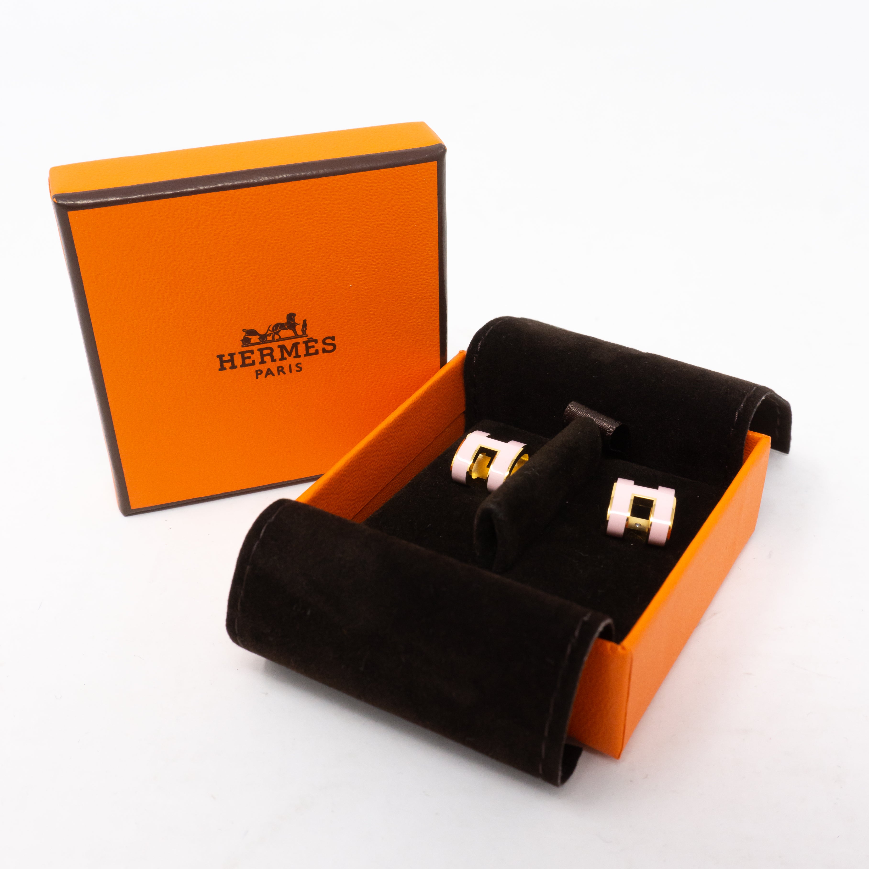 Pop H Earrings Pink Dragee Gold