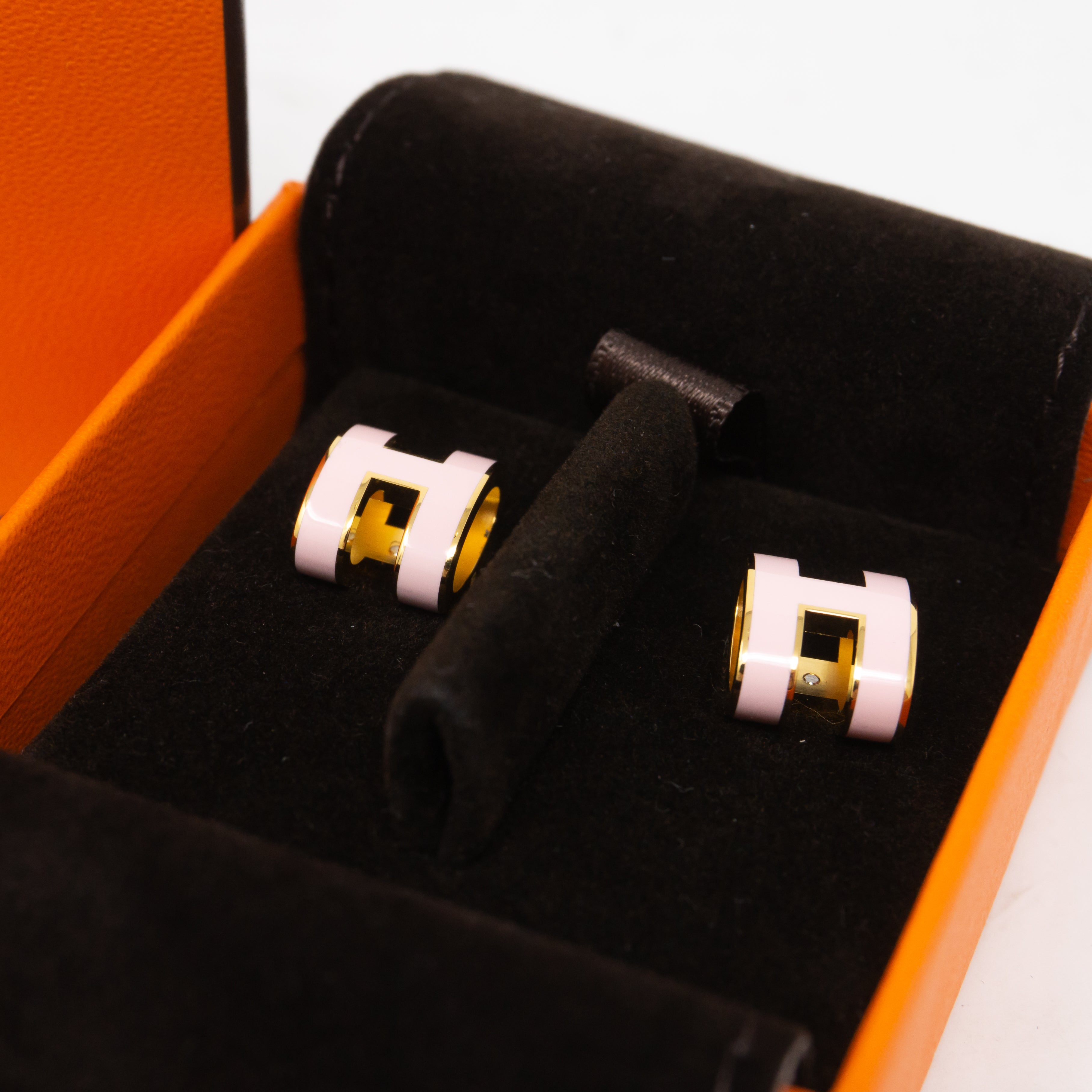 Pop H Earrings Pink Dragee Gold