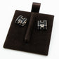 Pop H Earrings Black Silver