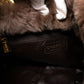 Chain Tote Bag Brown Fur