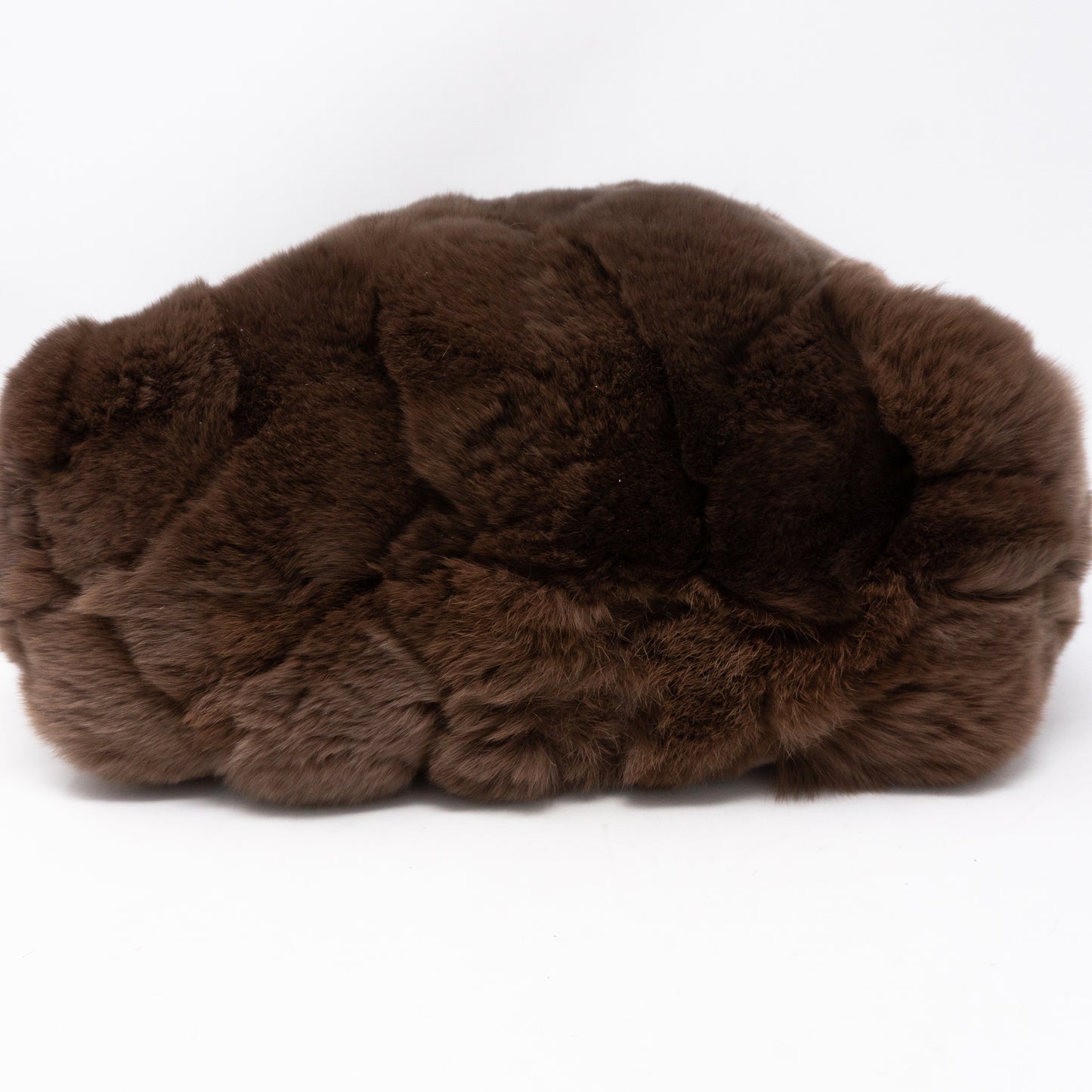 Chain Tote Bag Brown Fur