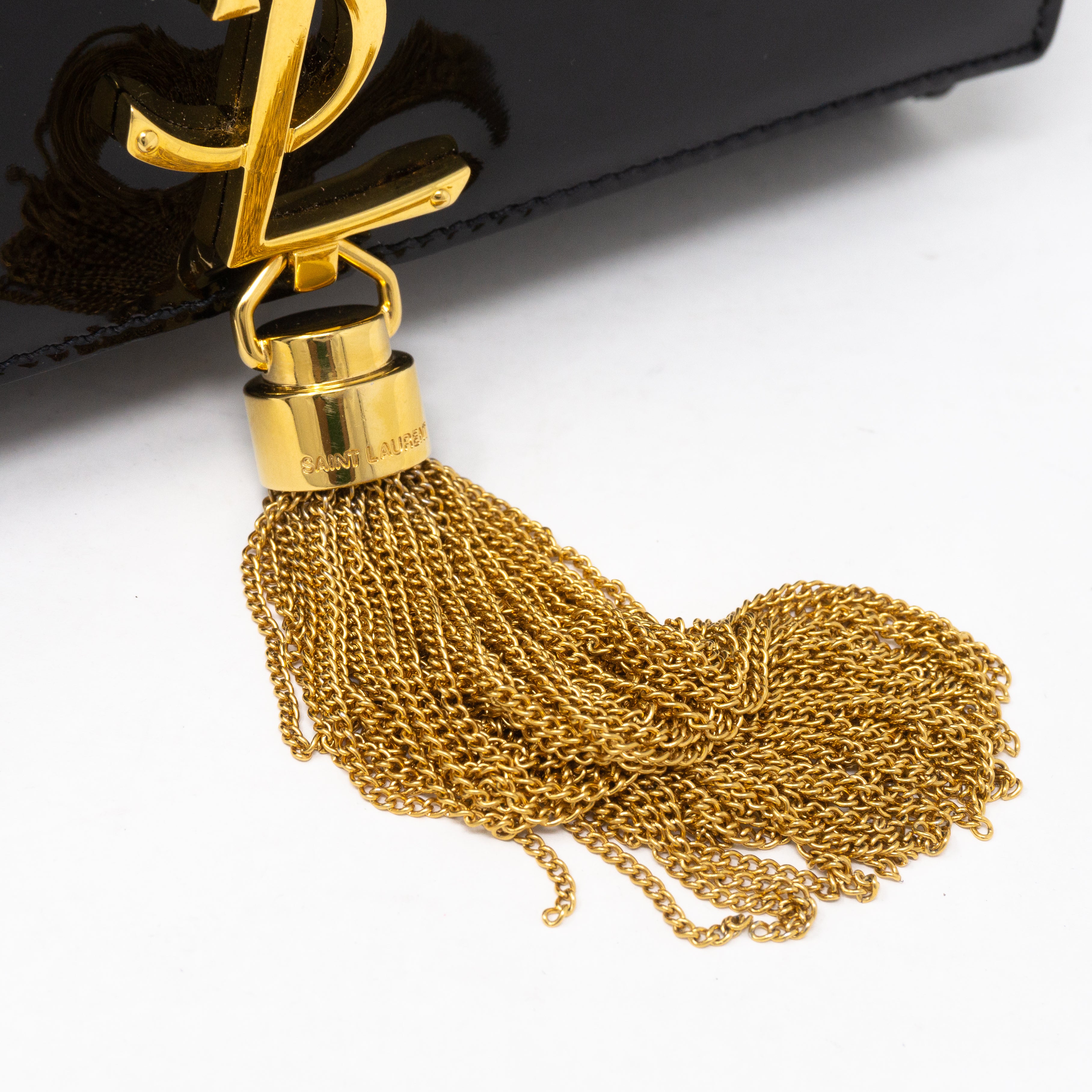 Kate Small Tassel Black Patent Leather